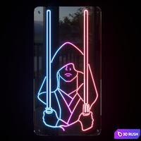 Neon Decor Star Wars Jedi 3D Model Corona