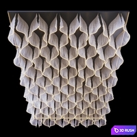 Decorative fabric ceiling with backlight 004 3D Model Vray, Corona