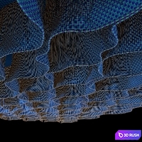 Decorative fabric ceiling with backlight 004 3D Model Vray, Corona