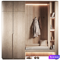 Furniture set for the hallway 4. Modular modern composition 3D Model Vray, Corona