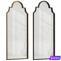 Alexandria Arched Metal Mirror 3D Model Corona