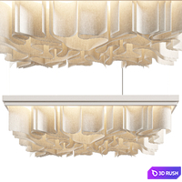 Decorative ceiling Wave ceiling 3D Model Vray, Corona