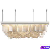 Decorative ceiling Wave ceiling 3D Model Vray, Corona