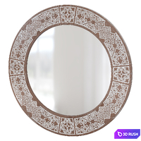 Round mirror Etniq - Ladoga, Balian, Papua 3D Model Corona