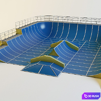 Skate playground 3D Model Vray