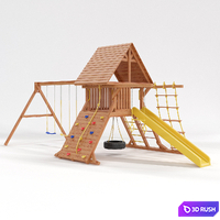 Children's sports complex "Tree House" 3D Model Vray