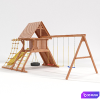 Children's sports complex "Tree House" 3D Model Vray