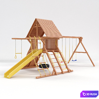 Children's sports complex "Tree House" 3D Model Vray