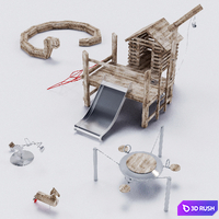PlayGround Richter Staff 3D Model Vray, Corona