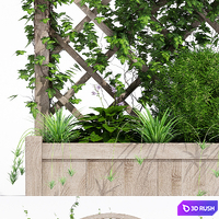 Oxford planter 3D Model Vray, Corona