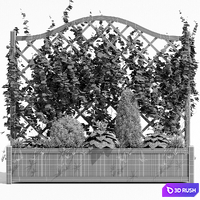 Oxford planter 3D Model Vray, Corona
