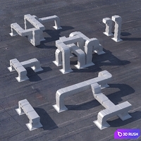 Set for roofing houses 03 3D Model Vray