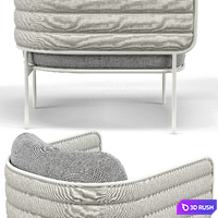 Capsule Outdoor Settee And Lounge Chair 3D Model Vray