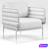 Capsule Outdoor Settee And Lounge Chair 3D Model Vray