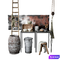 Scandinavian Decorative Set 3D Model Corona