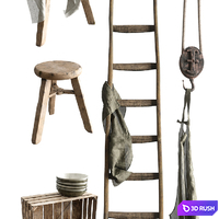 Scandinavian Decorative Set 3D Model Corona