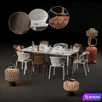 Dedon set 3D Model Vray