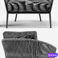 Catalina Outdoor Lounge Chair, Oly Studio Cosmo Side End Table 3D Model Vray