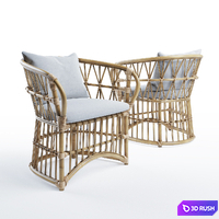 San Francisco Rattan Chair 3D Model Corona