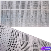 Perforated metal panel N19 3D Model Vray