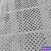 Perforated metal panel N19 3D Model Vray