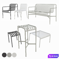 HAY Palissade Outdoor Furniture 3D Model Corona