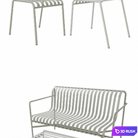 HAY Palissade Outdoor Furniture 3D Model Corona