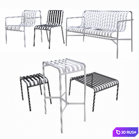 HAY Palissade Outdoor Furniture 3D Model Corona