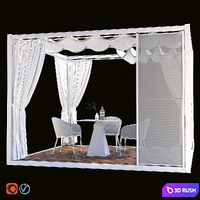 Garden Arbor Varaschin Pavilion 3D Model Vray, Corona