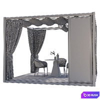 Garden Arbor Varaschin Pavilion 3D Model Vray, Corona