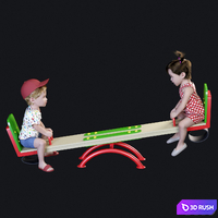 Children on the swing 3D Model Corona