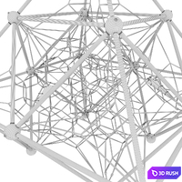 KOMPAN. CARTOKTAEDRA FRAME, SIXED NETWORK and LITTLE ARCH 3D Model Corona
