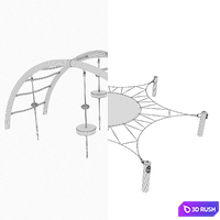 KOMPAN. CARTOKTAEDRA FRAME, SIXED NETWORK and LITTLE ARCH 3D Model Corona