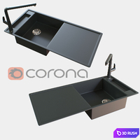 Kitchen sink 3D Model Corona