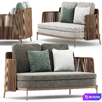 TAPE CORD OUTDOOR Garden sofa by Minotti 3D Model Vray, Corona