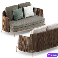 TAPE CORD OUTDOOR Garden sofa by Minotti 3D Model Vray, Corona