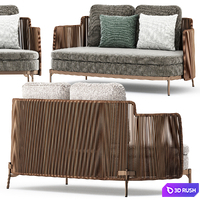TAPE CORD OUTDOOR Garden sofa by Minotti 3D Model Vray, Corona