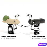 KOMPAN. Snail and Forest Ant 3D Model Vray, Corona