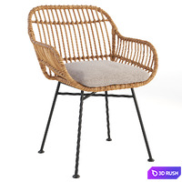 Bay Isle Bushnell 3 Piece Rattan Seating Group 3D Model Vray