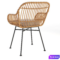 Bay Isle Bushnell 3 Piece Rattan Seating Group 3D Model Vray