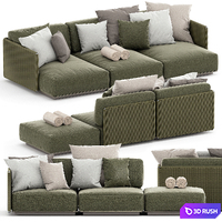 EDDY OUTDOOR SOFA by FLEXFORM 3D Model Vray, Corona