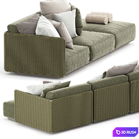 EDDY OUTDOOR SOFA by FLEXFORM 3D Model Vray, Corona