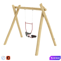 Kompan. Swing with You and Me Seat 3D Model Vray, Corona