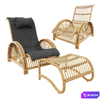 Paris Chair and Foot Stool 3D Model Vray