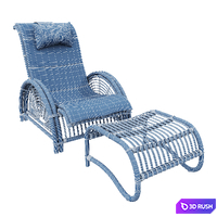 Paris Chair and Foot Stool 3D Model Vray