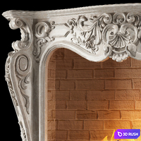 French fireplace 3D Model Vray