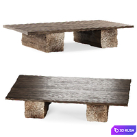 Wooden coffee table 3D Model Corona