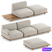 Palco sofa module set 1 by Kristalia 3D Model Vray, Corona