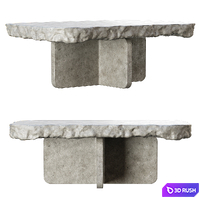 Richard concrete table by Bpoint 3D Model Corona