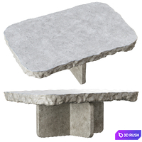 Richard concrete table by Bpoint 3D Model Corona